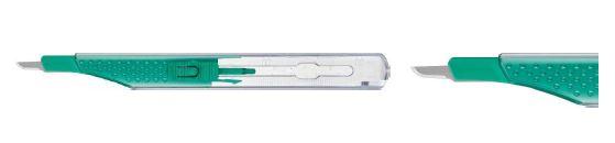 БЕЗПЕЧНИЙ ОДНОРАЗОВИЙ СКАЛЬПЕЛЬ З КАРБОНОВИМ ЛЕЗОМ №15